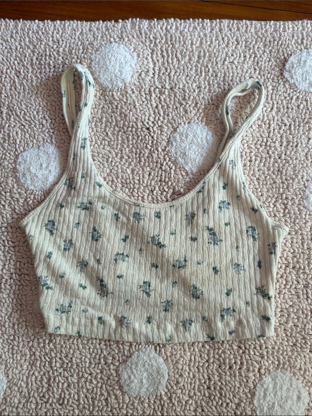American Eagle Floral Cropped Tank